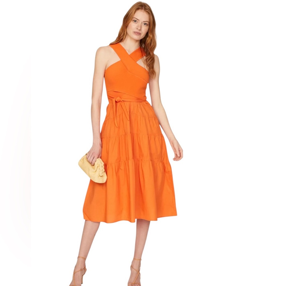 Derek Lam- Elegant Orange Women's Dress MIDI Size Small